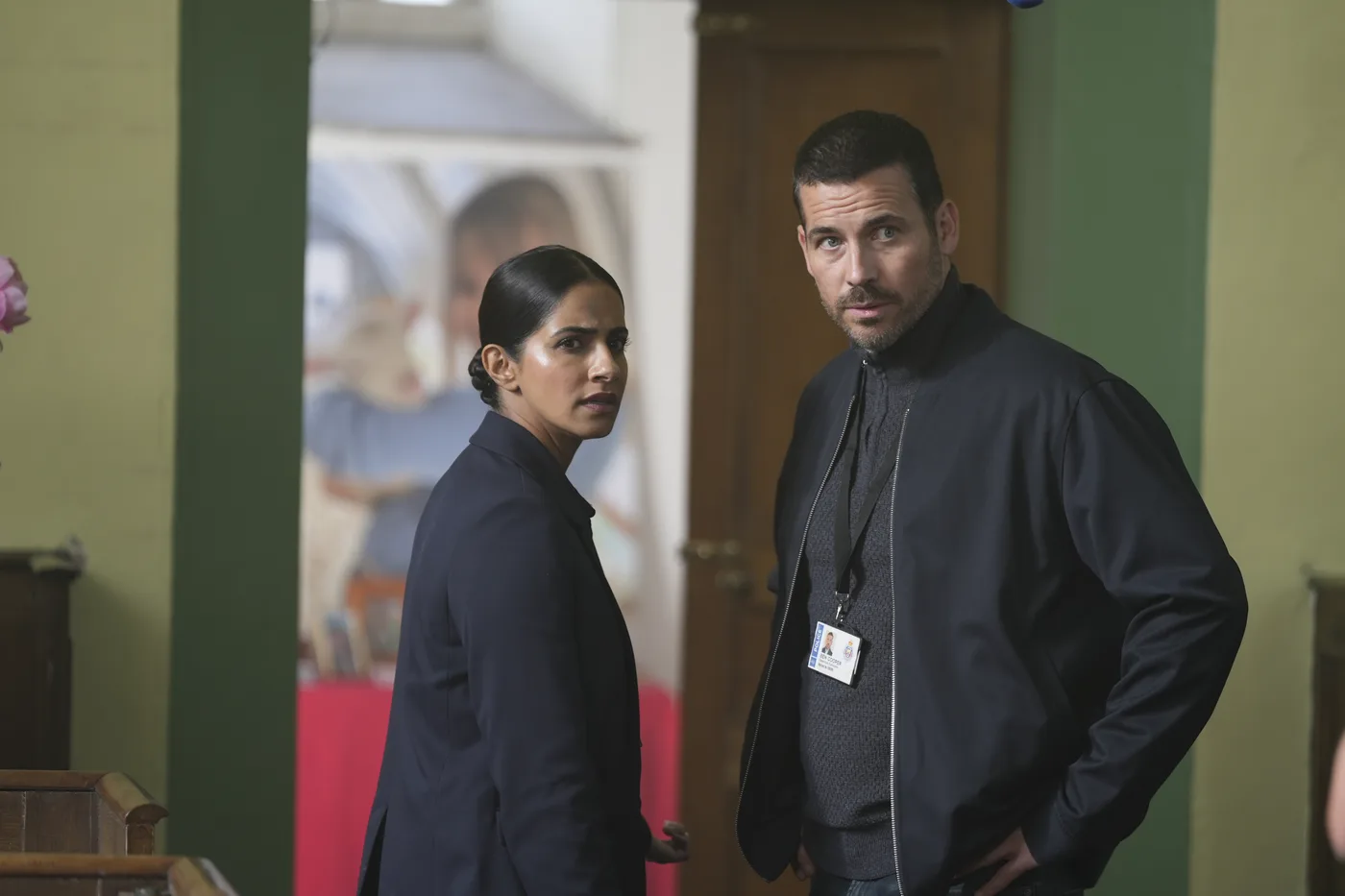 Robert James-Collier as DC Ben Cooper and Mandip Gill as DC Diane Fry in Cooper and Fry