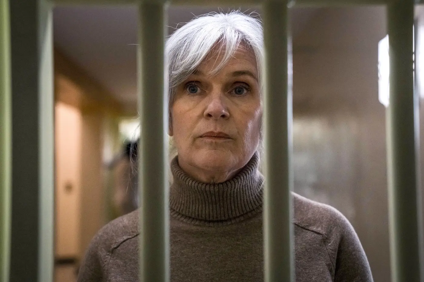 Siobhan Finneran as chaplain Marie-Louise O'Dell in Time Season 3